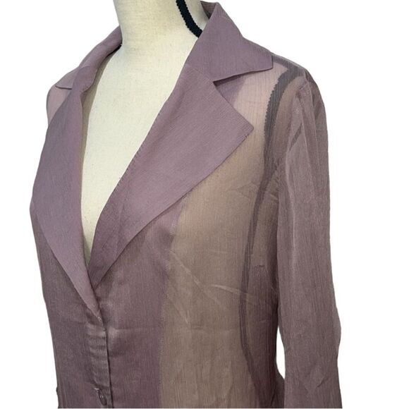 FTF Sheer Button-Down Shirt - Picture 7 of 13